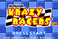 Konami Krazy Racers Title Screen